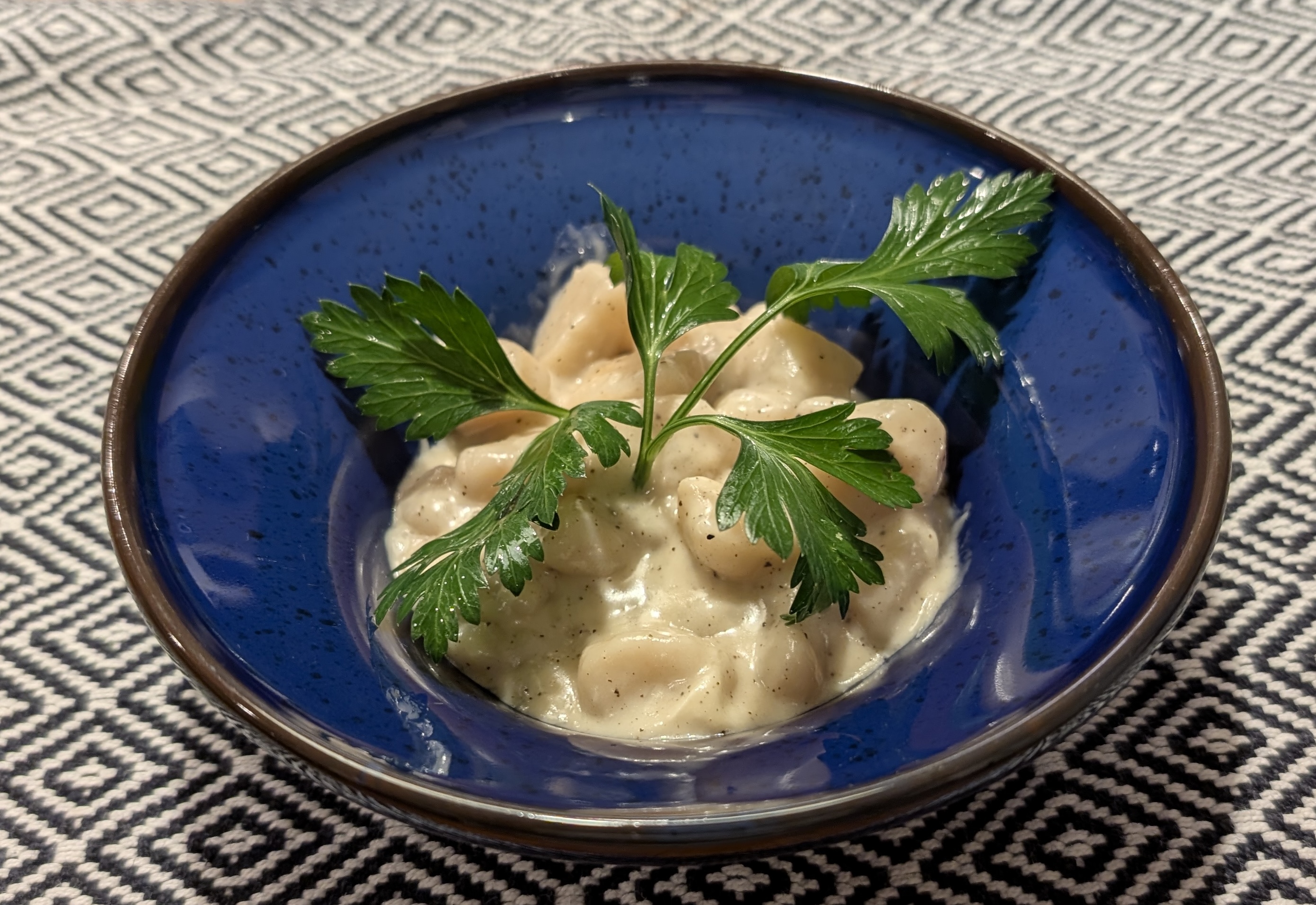A plate of fresh gnocchi